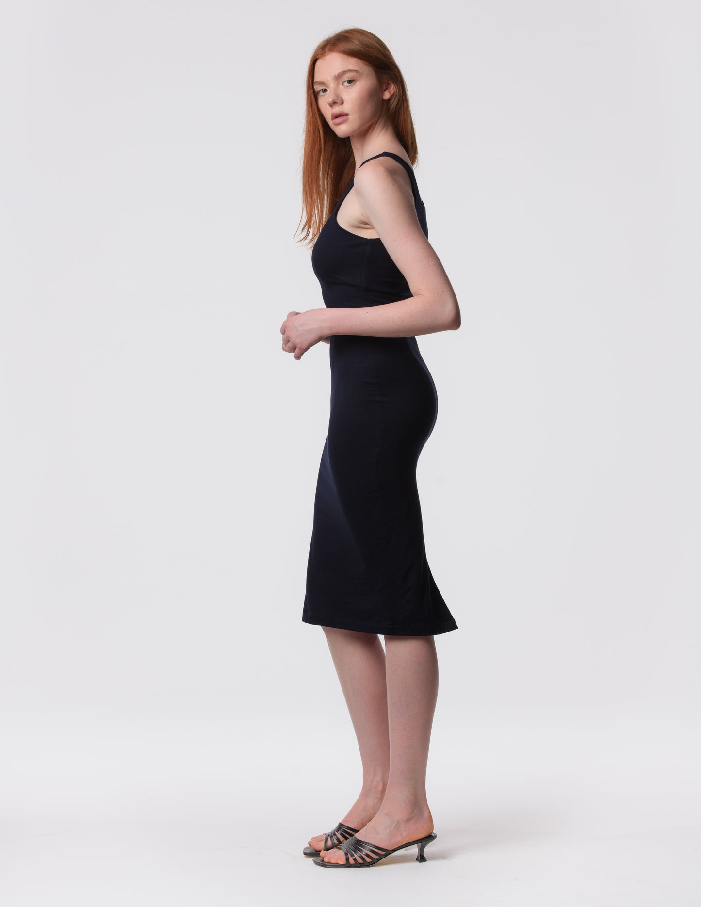 The Palermo Square Neck Midi Dress
