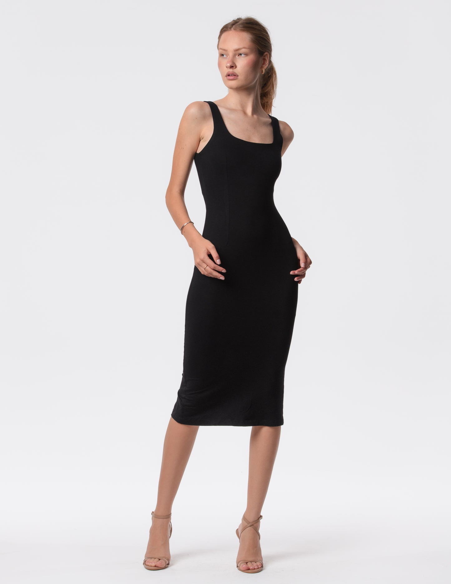 The Palermo Square Neck Midi Dress