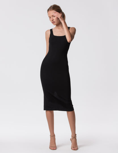 The Palermo Square Neck Midi Dress