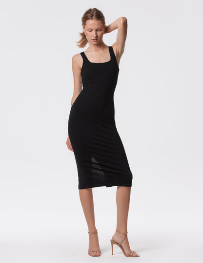The Palermo Square Neck Midi Dress