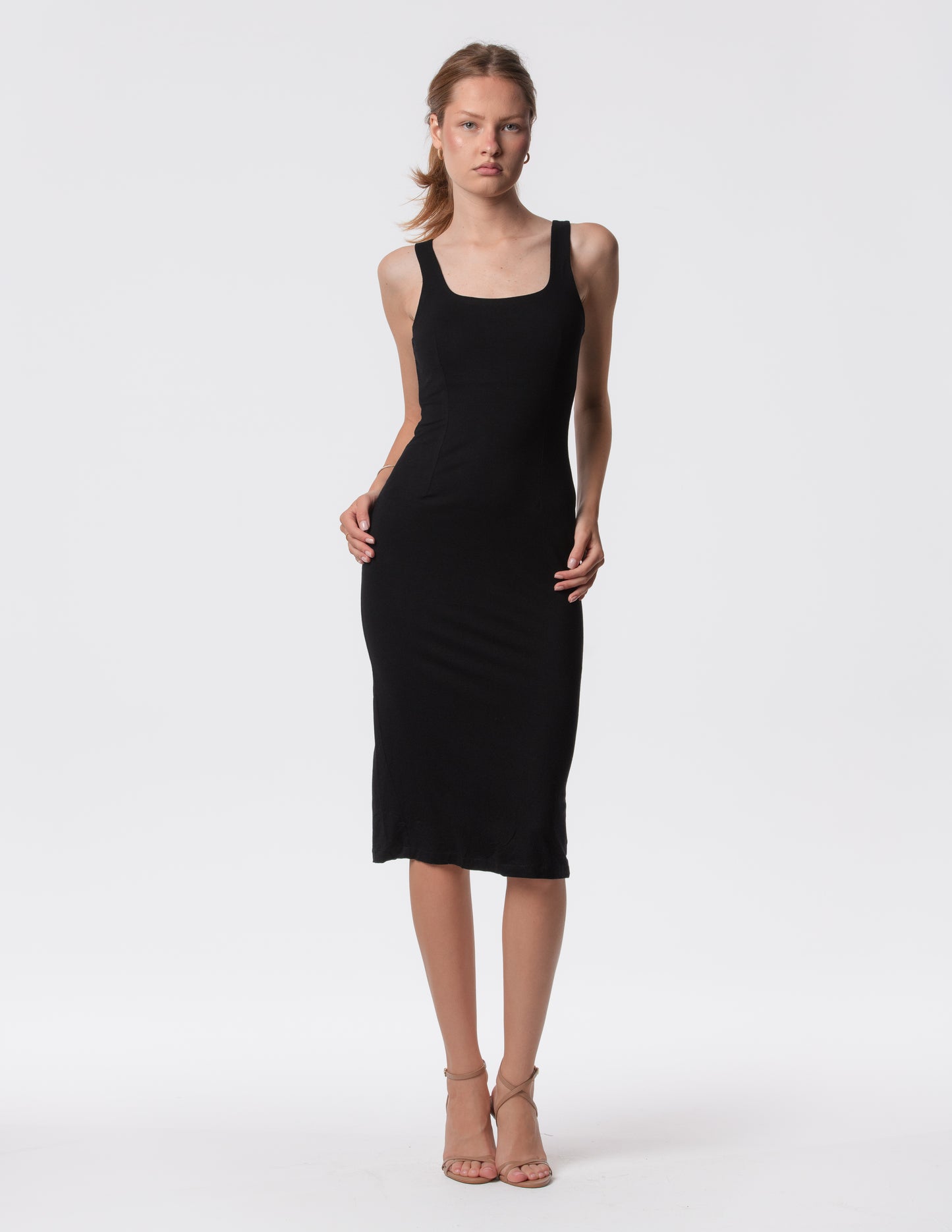 The Palermo Square Neck Midi Dress