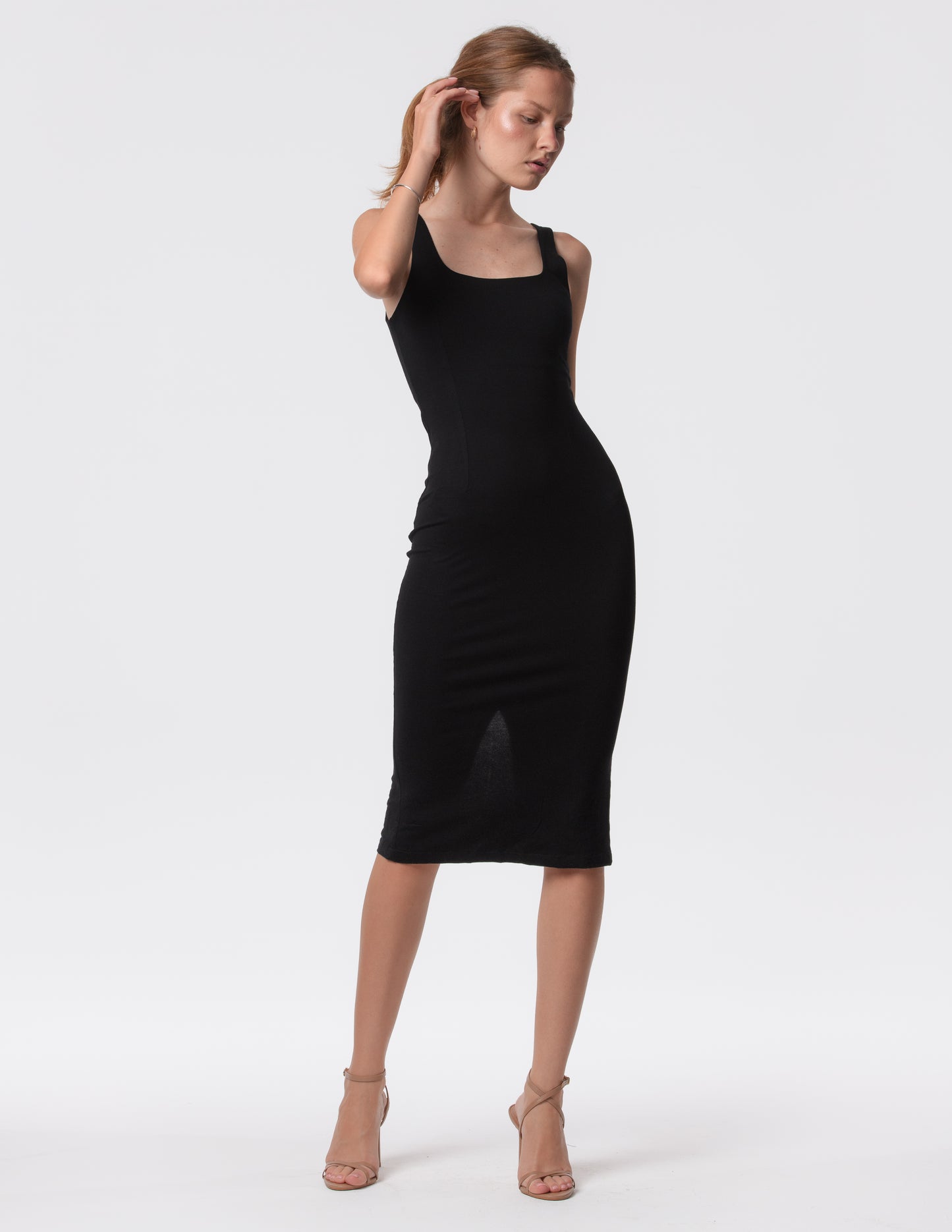 The Palermo Square Neck Midi Dress