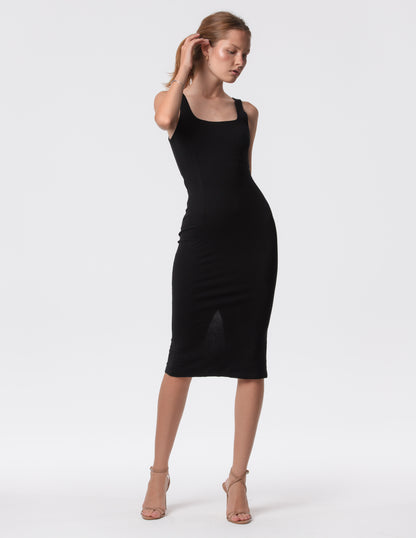 The Palermo Square Neck Midi Dress