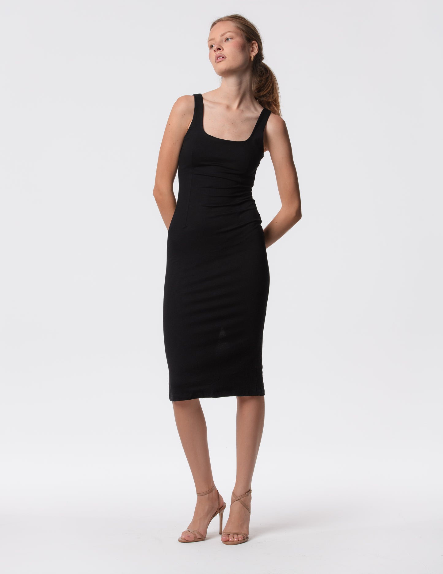 The Palermo Square Neck Midi Dress