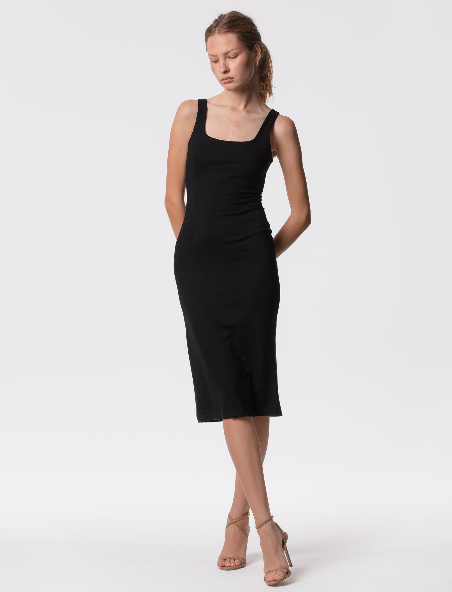 The Palermo Square Neck Midi Dress