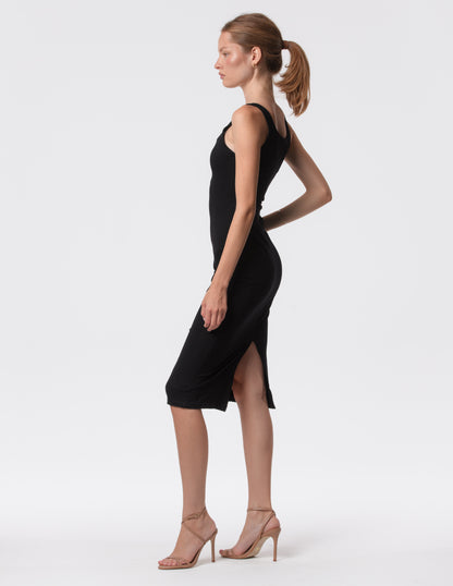 The Palermo Square Neck Midi Dress