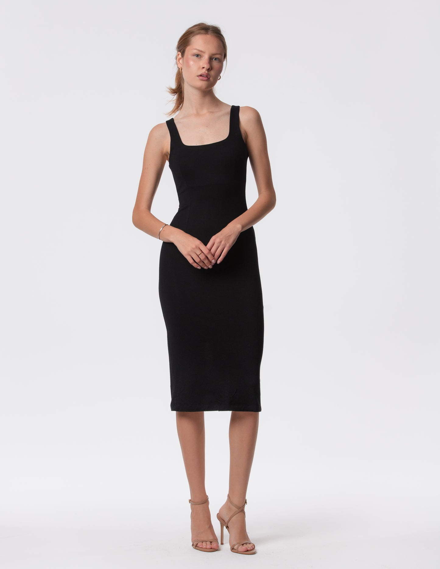 The Palermo Square Neck Midi Dress