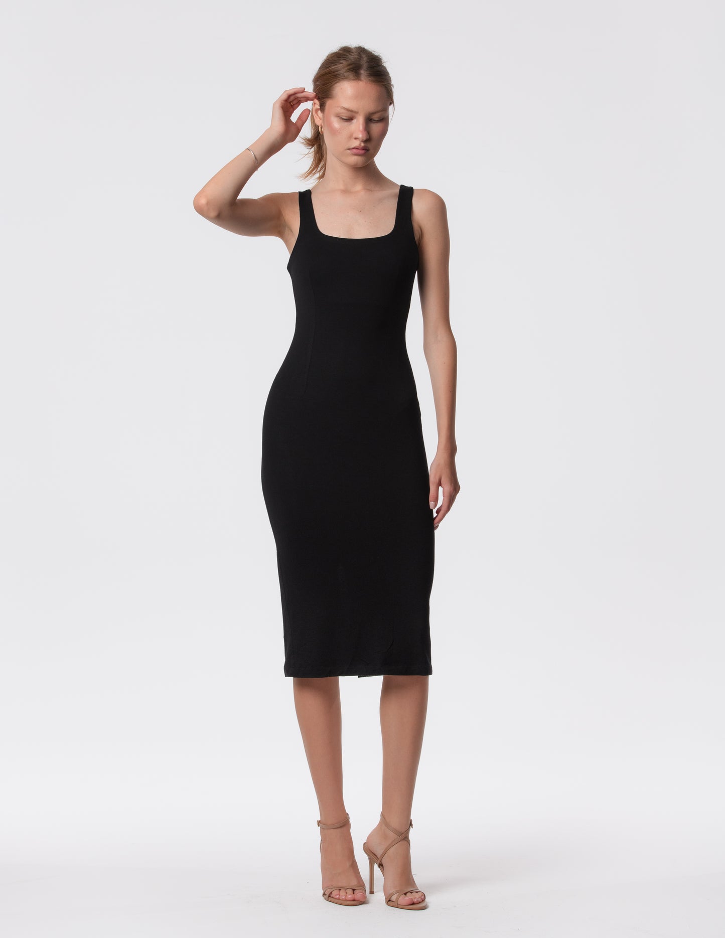 The Palermo Square Neck Midi Dress