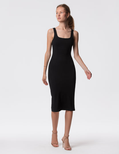 The Palermo Square Neck Midi Dress