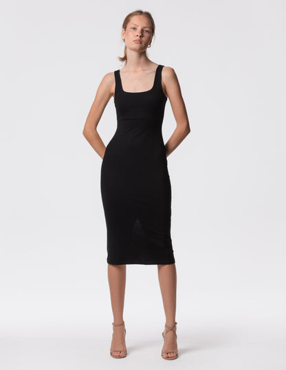The Palermo Square Neck Midi Dress