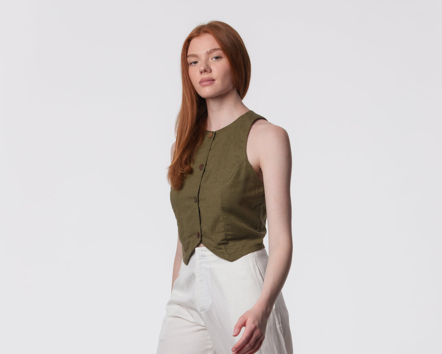 The Rachel Linen Blend Vest