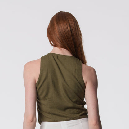 The Rachel Linen Blend Vest