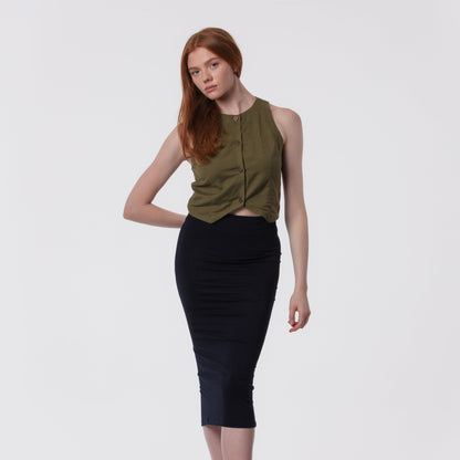 The Rachel Linen Blend Vest