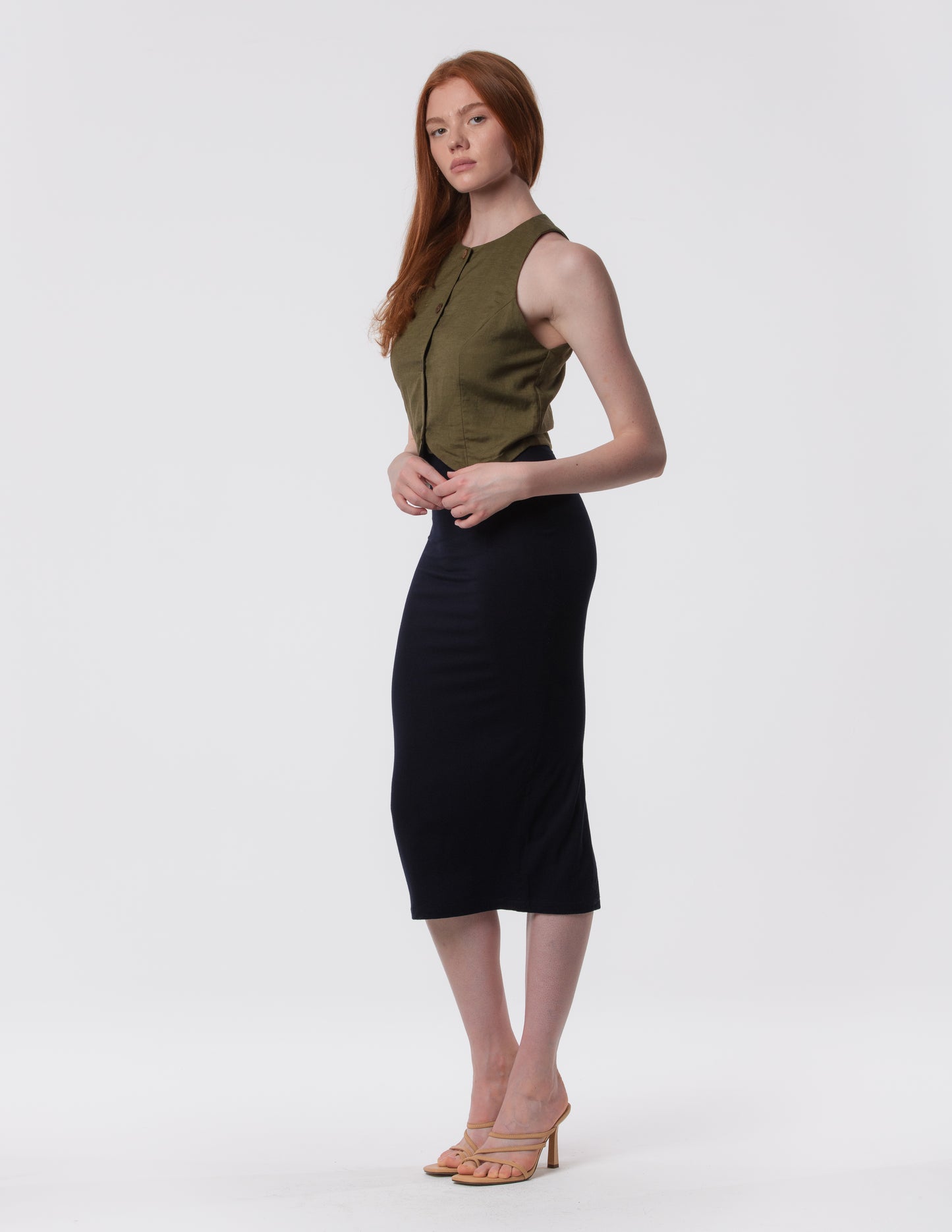 The Rachel Linen Blend Vest