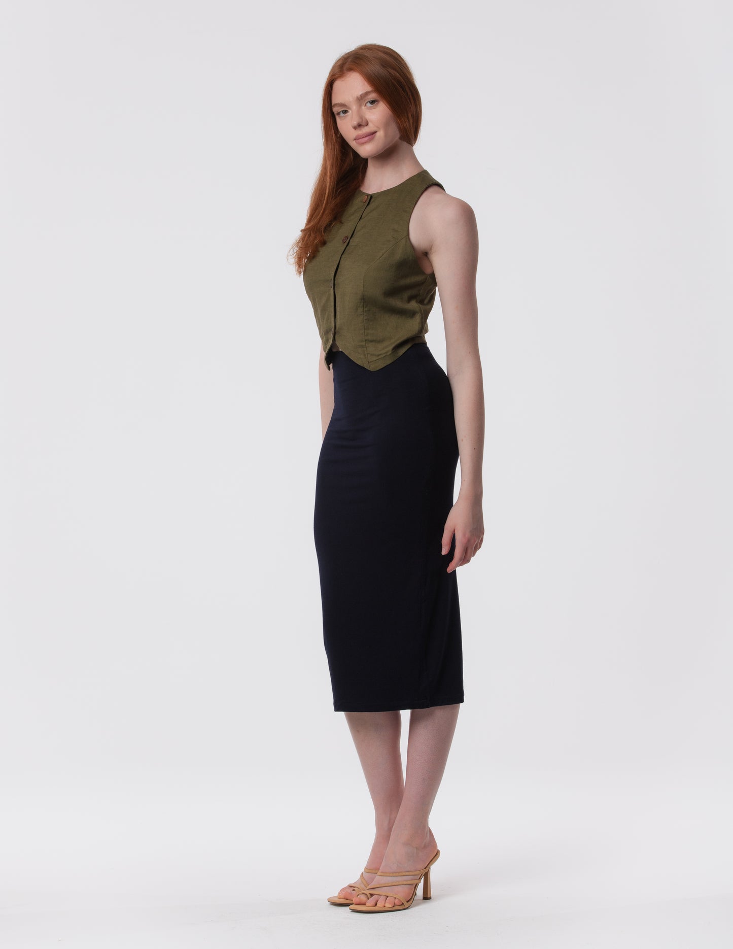 The Rachel Linen Blend Vest