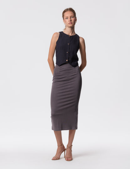 The Rachel Linen Blend Vest