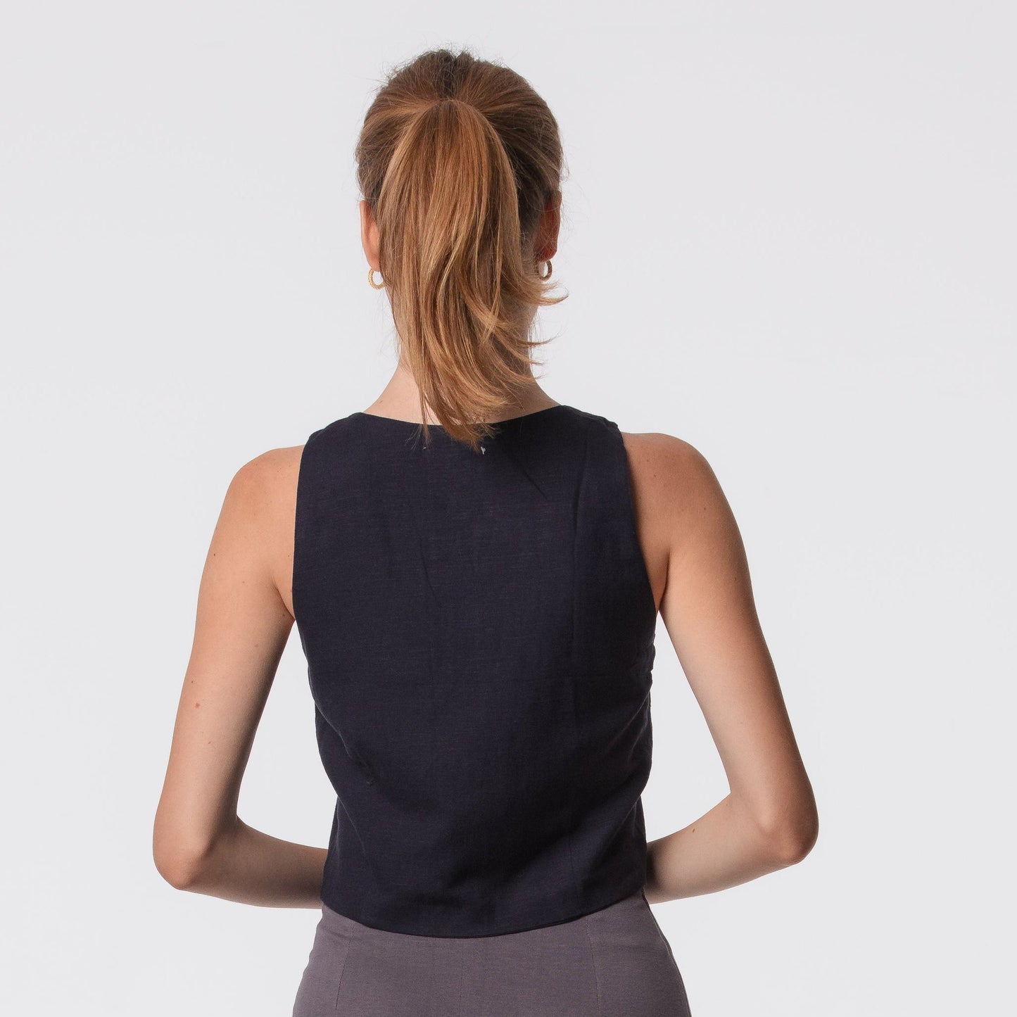 The Rachel Linen Blend Vest