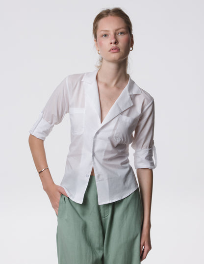 The Apartment Pants – High-Rise Wide-Leg Linen Blend Pants