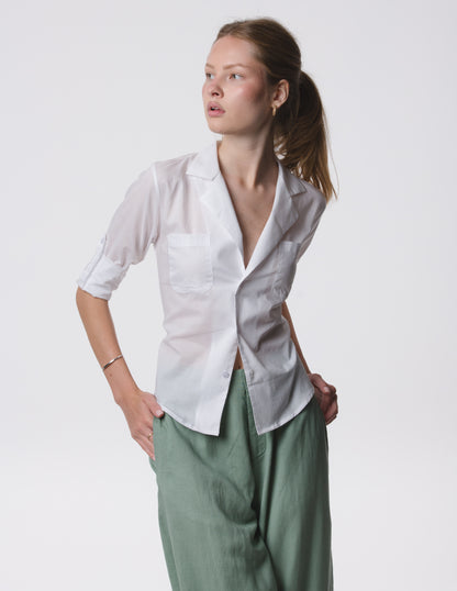The Apartment Pants – High-Rise Wide-Leg Linen Blend Pants