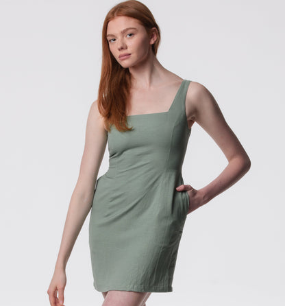 The Essential Square Neck Tunic Mini Dress