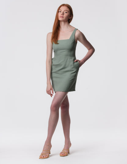 The Essential Square Neck Tunic Mini Dress