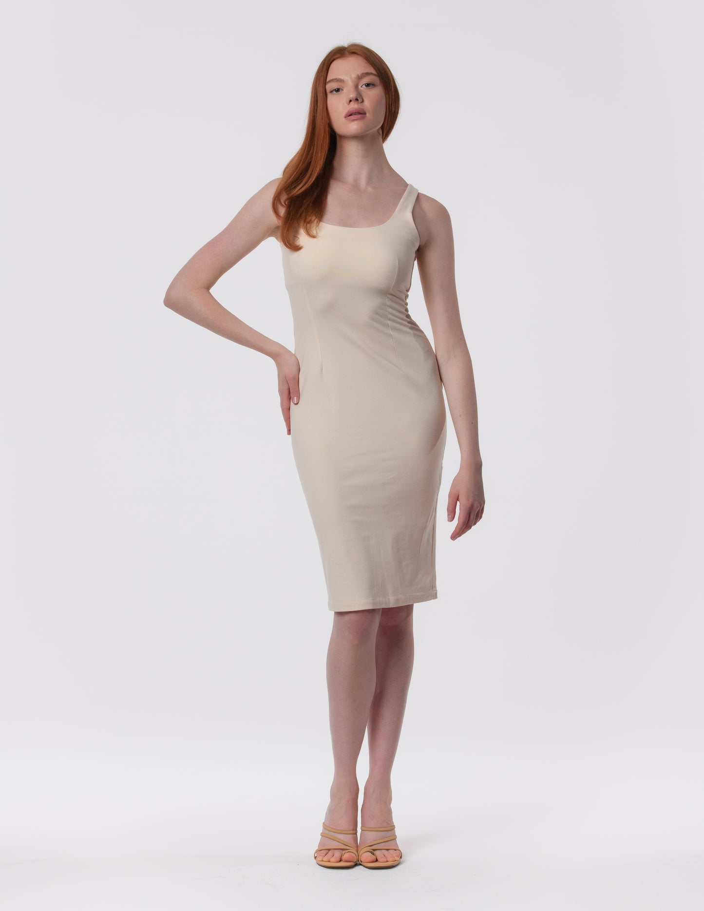 The Palermo Square Neck Midi Dress