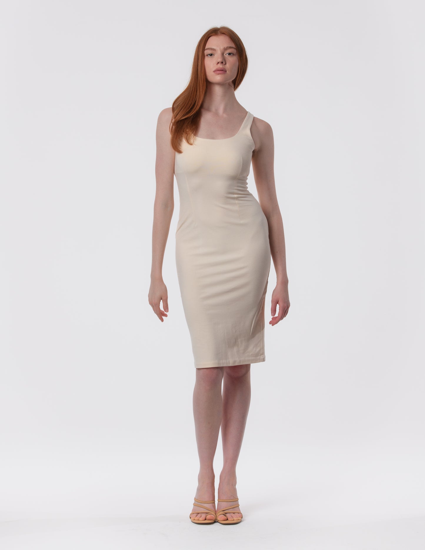 The Palermo Square Neck Midi Dress