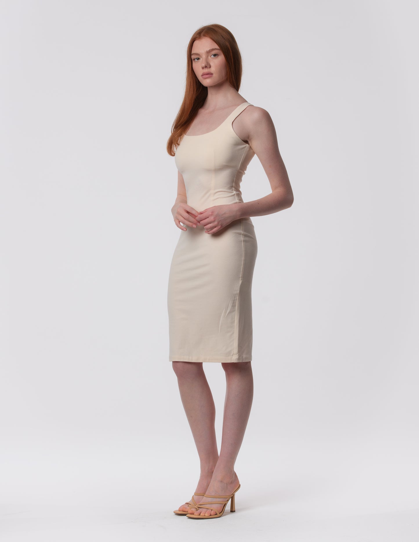 The Palermo Square Neck Midi Dress
