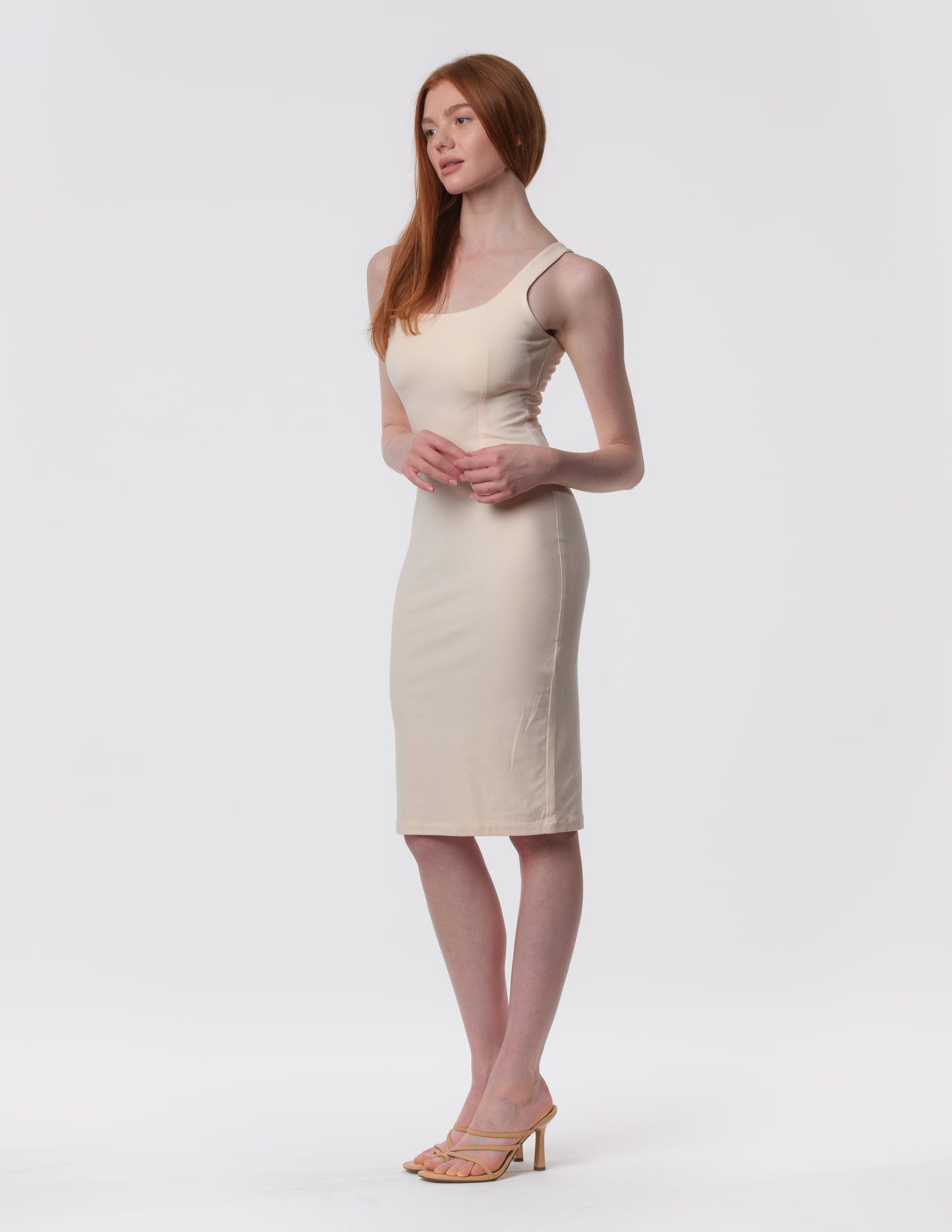 The Palermo Square Neck Midi Dress