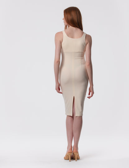 The Palermo Square Neck Midi Dress