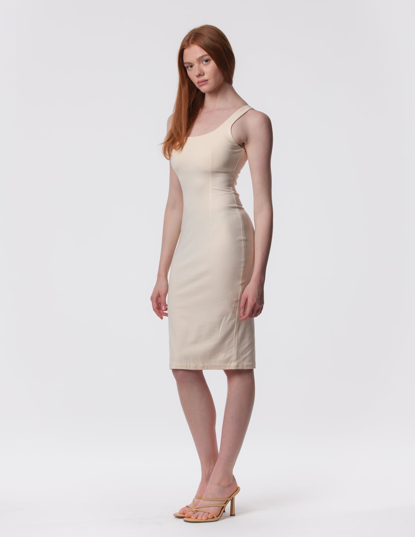 The Palermo Square Neck Midi Dress