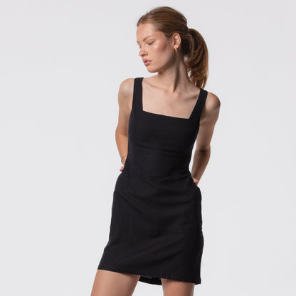 The Essential Square Neck Tunic Mini Dress