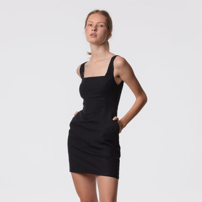 The Essential Square Neck Tunic Mini Dress