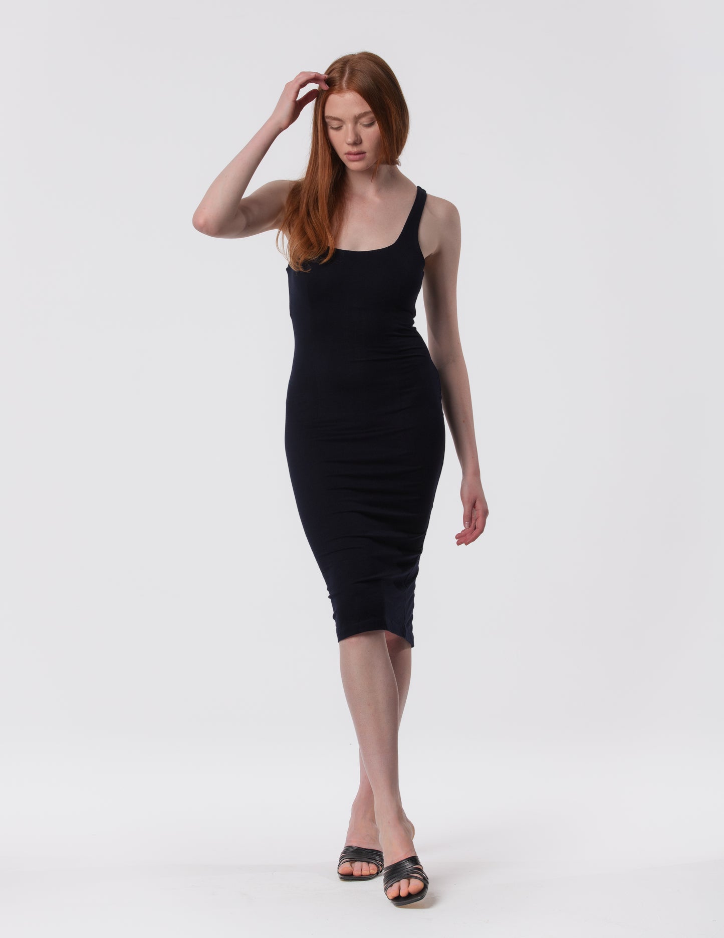 The Palermo Square Neck Midi Dress