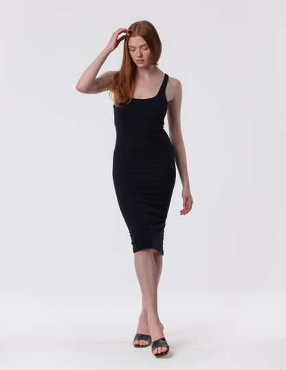 The Palermo Square Neck Midi Dress