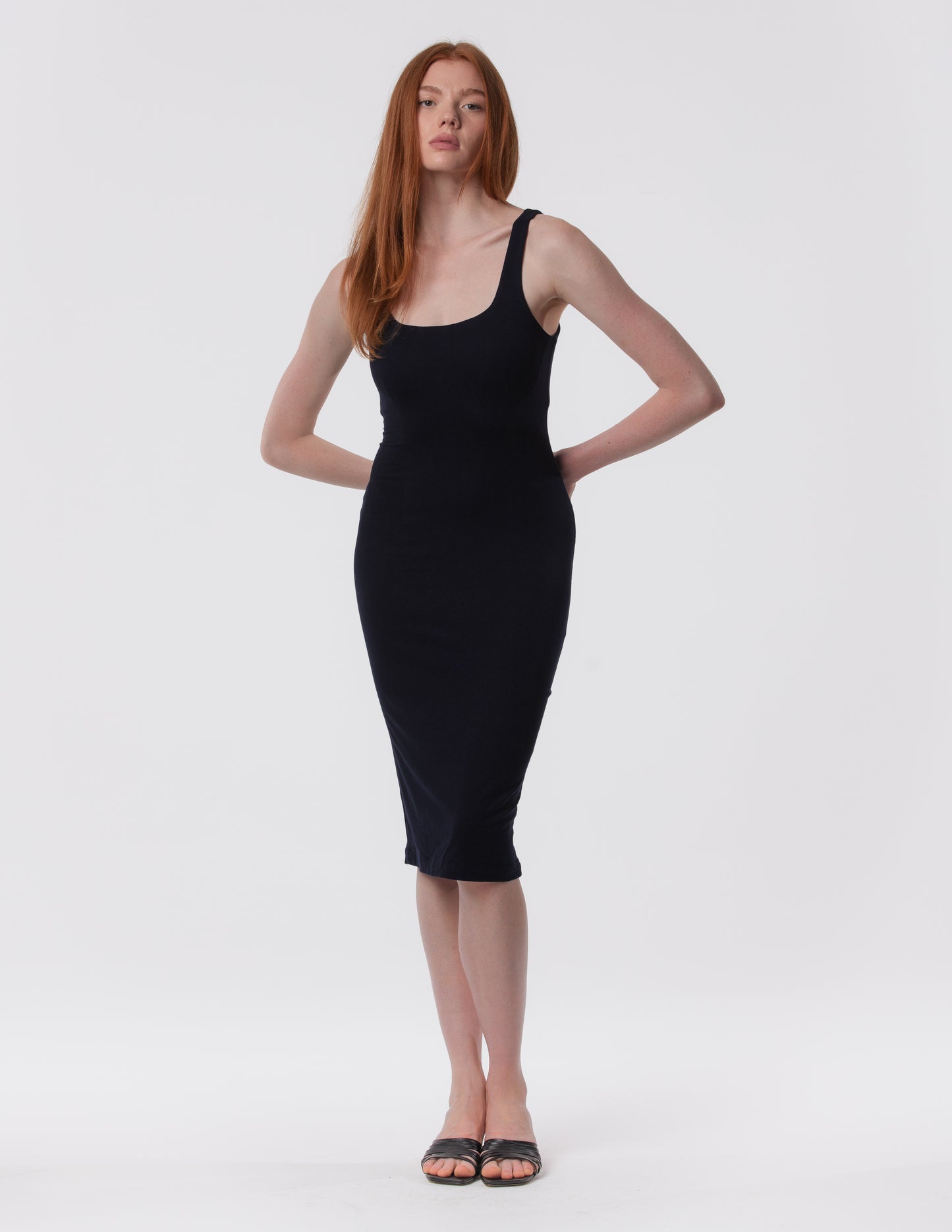 The Palermo Square Neck Midi Dress