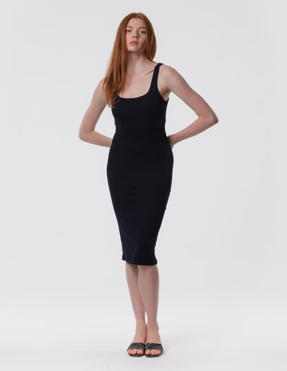 The Palermo Square Neck Midi Dress