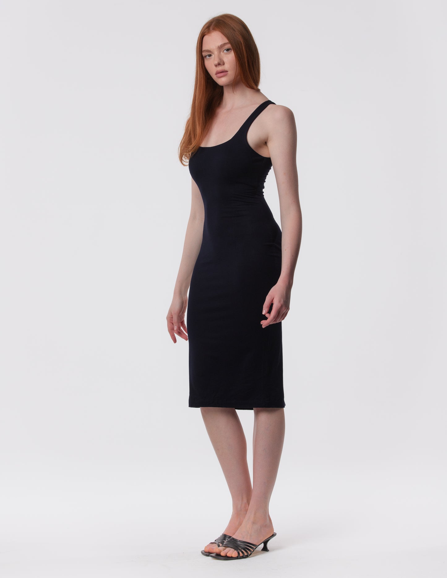The Palermo Square Neck Midi Dress