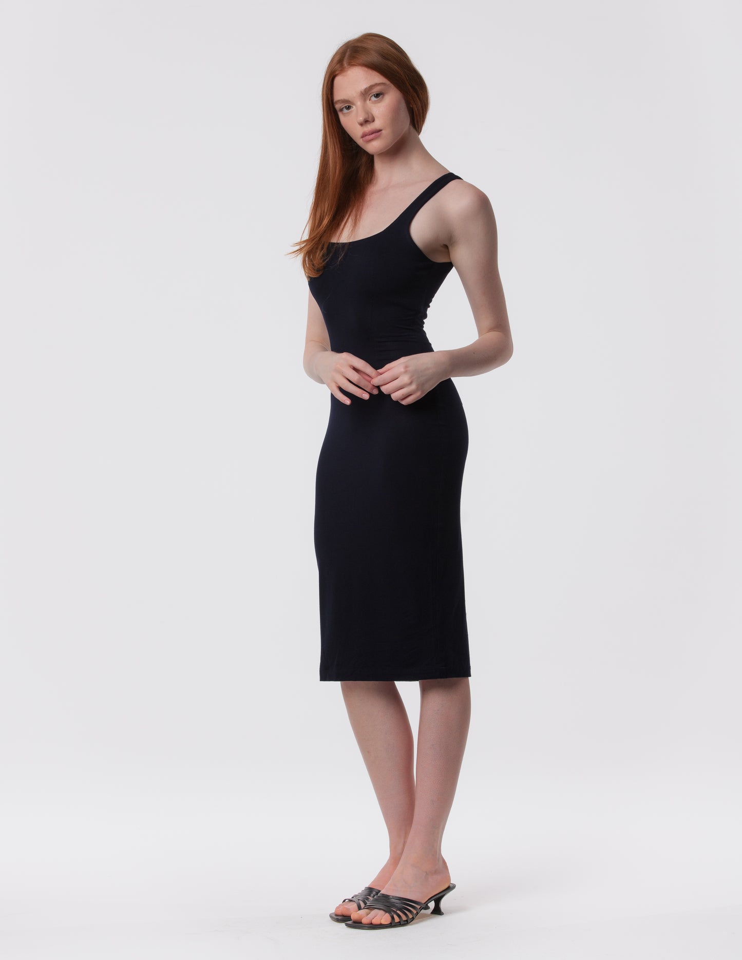 The Palermo Square Neck Midi Dress
