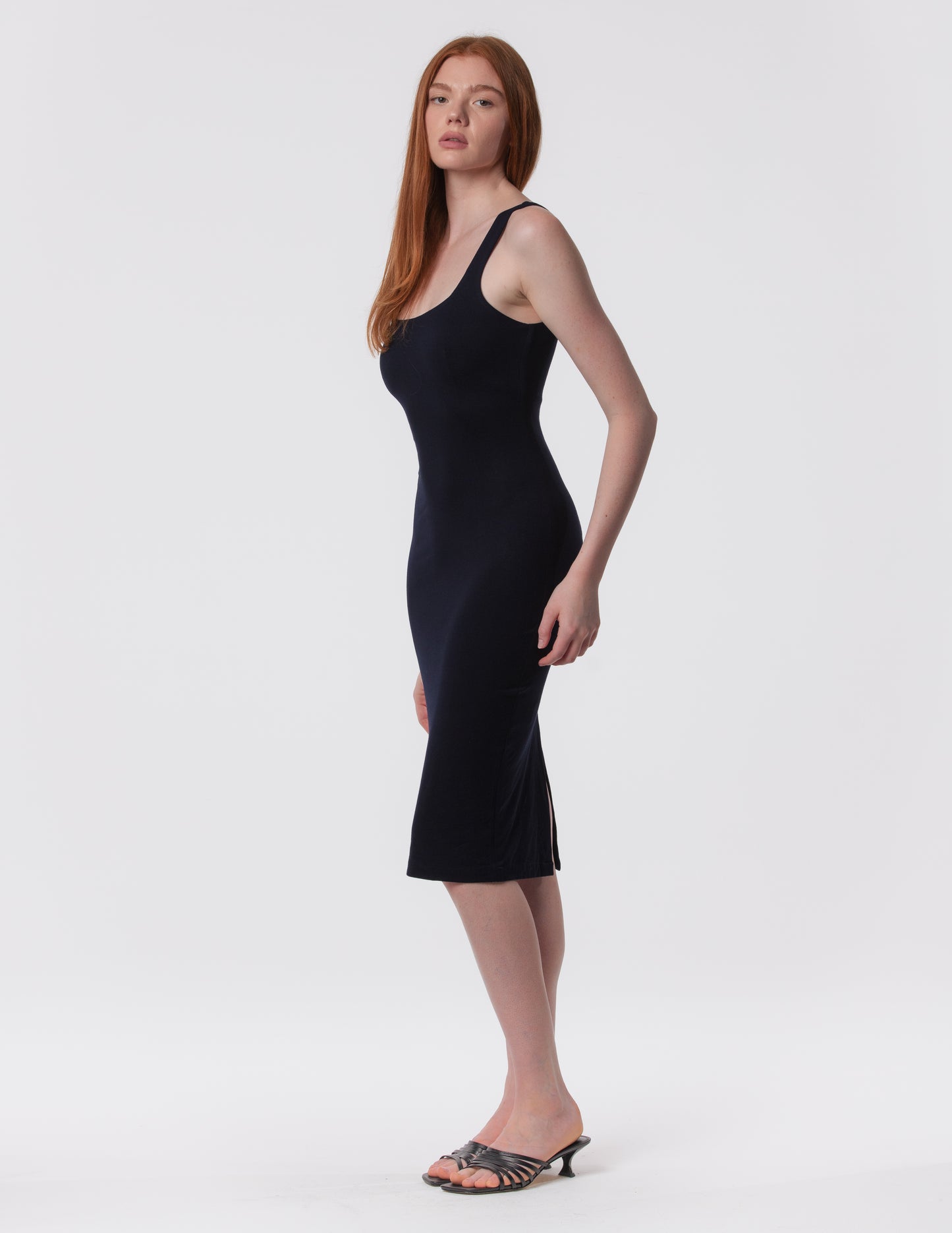 The Palermo Square Neck Midi Dress