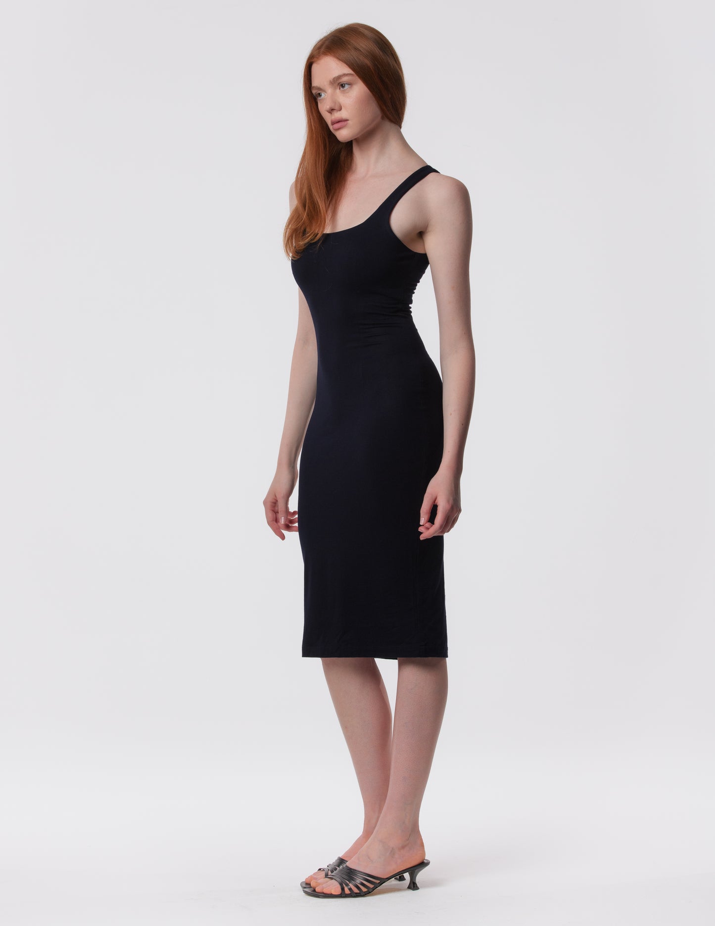 The Palermo Square Neck Midi Dress