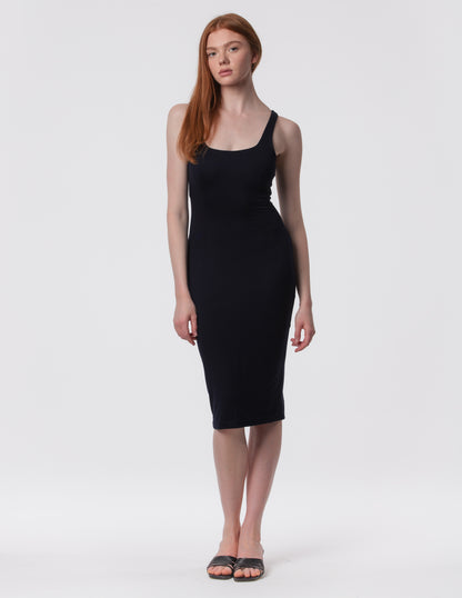 The Palermo Square Neck Midi Dress