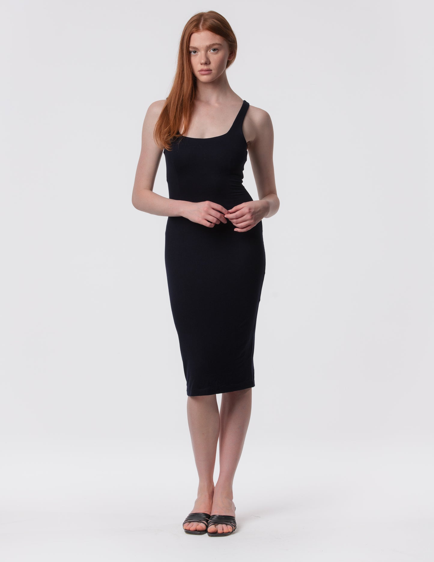 The Palermo Square Neck Midi Dress