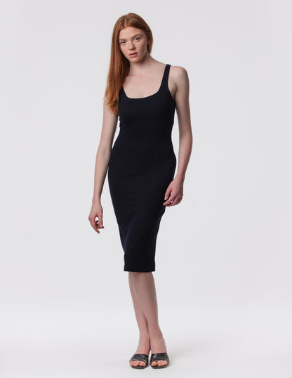 The Palermo Square Neck Midi Dress