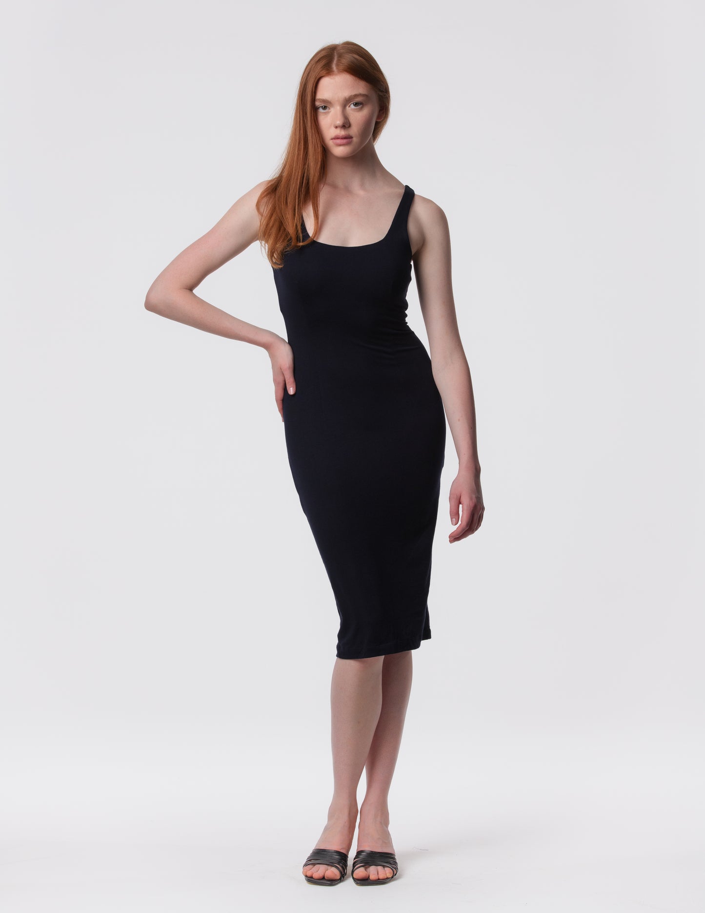 The Palermo Square Neck Midi Dress