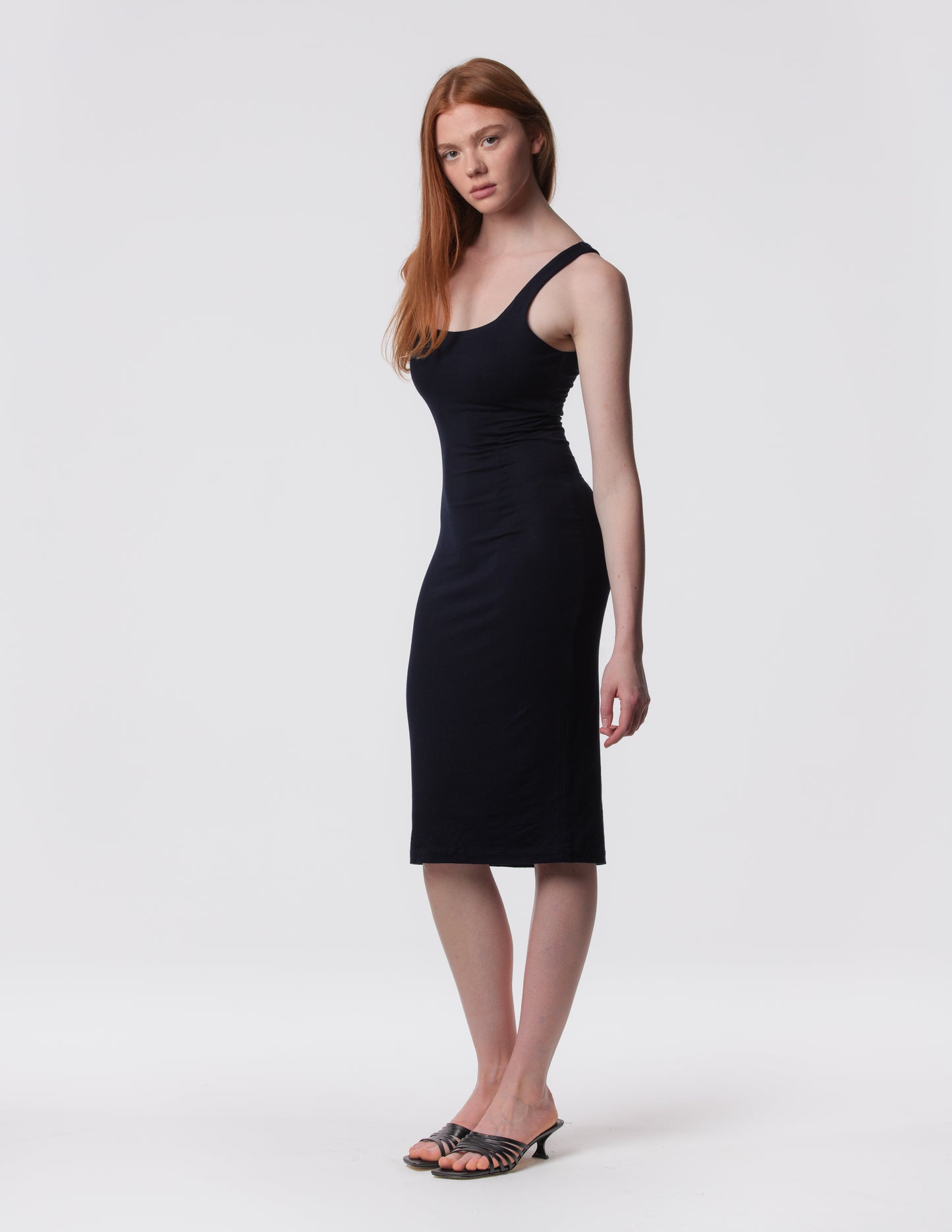 The Palermo Square Neck Midi Dress