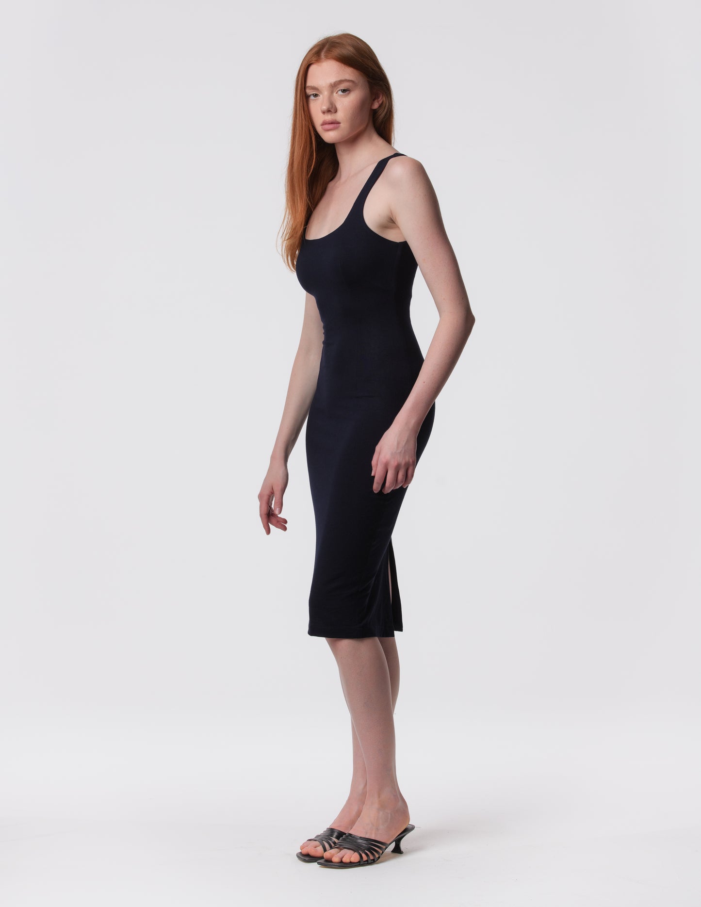 The Palermo Square Neck Midi Dress