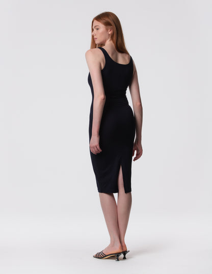 The Palermo Square Neck Midi Dress