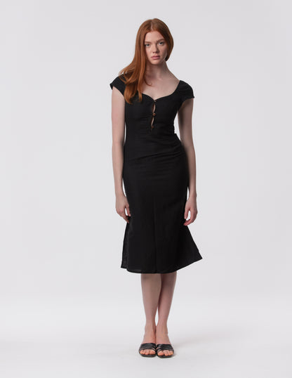 The Lily Midi - Linen midi dress