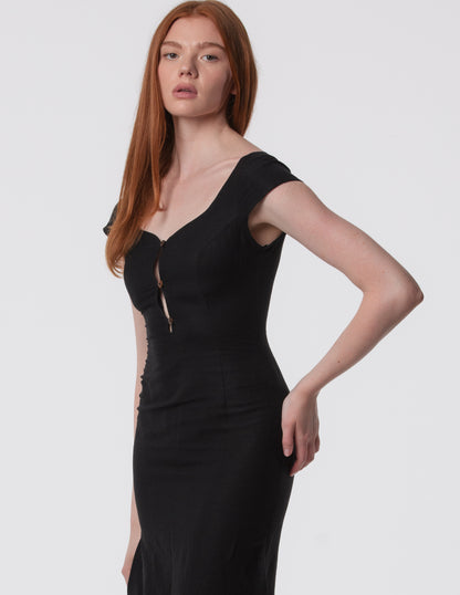 The Lily Midi - Linen midi dress